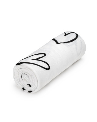 T-TOMI Grosses Baumwollmulltuch Hearts