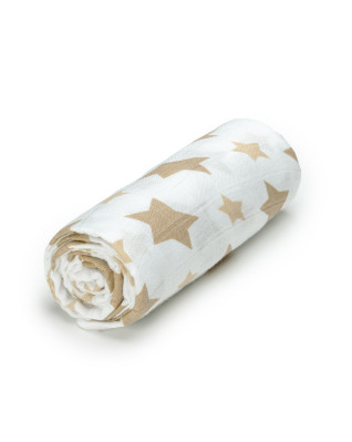 T-TOMI Grosses Bambusbadetuch Beige stars 