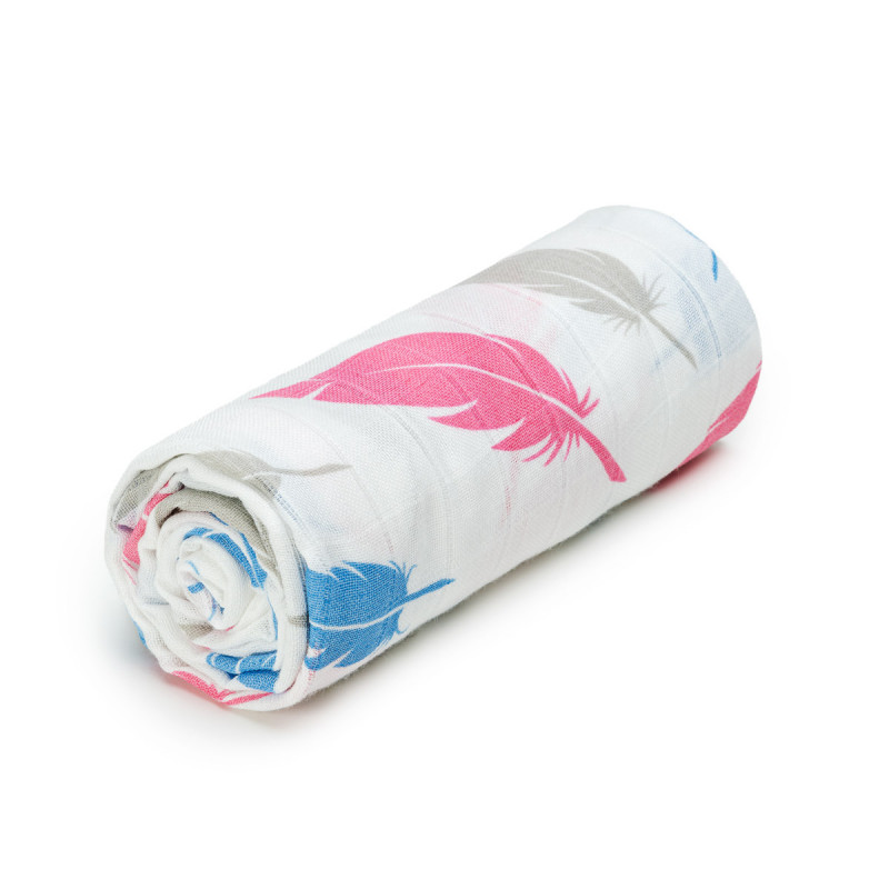 T-TOMI BIO Grosses Bambusbadetuch Feathers