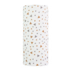 T-TOMI Grosses Baumwollmulltuch Beige triangles 