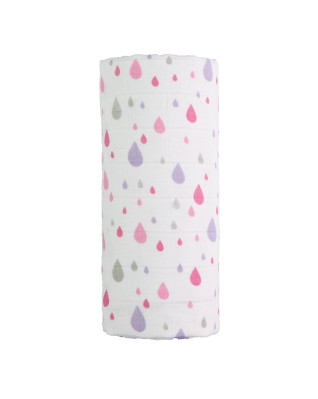 T-TOMI Grosses Baumwollmulltuch Pink drops